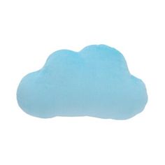 a blue cloud pillow on a white background