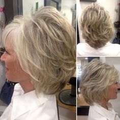 Older Women's Short Layered Hairstyle Layered Haircuts For Women, Mom Hair, Blond Balayage, Haircut Short, Modern Haircuts, Short Layered Haircuts, Haircut For Older Women, Hairstyles Over 50, Short Haircut