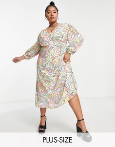 70s Costume, Casual Dresses Plus Size, Casual White Dress, Square Neck Dress, Print Trends, Sleeve Midi Dress, Midi Dress With Sleeves, Love At First, White Midi Dress