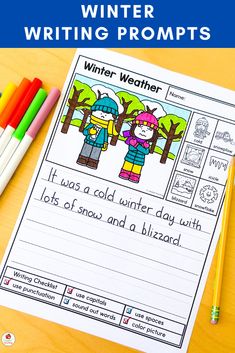 Inspire a love of writing in your classroom this January with these captivating Winter writing prompts! Watch your students’ skills flourish as their imaginations take flight! Includes a variety of worksheets catering to different skill levels, ensuring all students can participate and succeed. These writing prompts encourage students to develop narrative, descriptive, and imaginative writing techniques.