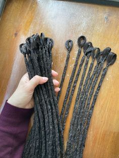 Ready To Ship SE synthetic dread extensions festival hair brown dreadlocks temporary crochet locs fake dreads for straight hair Choose your quantity (25 Se shown in photos) Natural looking crochet dreads  thickness: 0.6-0.8 mm (thickness of a pencil, my personal preference)  One color dreads dark brown (#4) length: 65 cm (approx. 25 inches)  weight: 6 grams per dread Indicate me if you would like some decorations  Beads (metallic, wooden, acrylic, plastic), charms and threads. Jewels is free fro Festival Dreadlocks, Color Dreads, Boho Dreads, Brown Dreadlocks, Synthetic Dreadlocks Extensions, Faux Dreads, Dreadlocks Extensions, Fake Dreads, Crochet Dreads