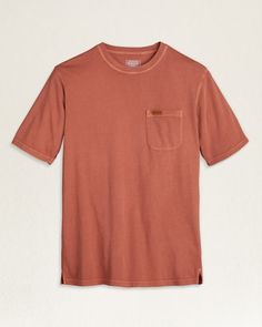 Our Famous Men's T-Shirt Of Premium Combed Cotton In A Hardy Jersey Knit. A Reinforced Pocket And Double-Needle Stitching Add Staying Power. Label-Free Neck. Cotton Machine Wash Imported | MEN'S SHORT-SLEEVE DESCHUTES POCKET TEE Cotton T-shirt With Left Chest Pocket In Relaxed Fit, Relaxed Fit Cotton T-shirt With Chest Pocket, Relaxed Fit T-shirt With Left Chest Pocket, Casual Relaxed Fit T-shirt With Left Chest Pocket, Casual Short Sleeve T-shirt With Chest Pocket, Relaxed Fit Short Sleeve Top With Chest Pocket, Cotton Short Sleeve Tops With Left Chest Pocket, Graphic Tee Short Sleeve T-shirt With Pockets, Pocket Tee Shirts