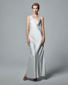 The Chrissy Slip Dress | Over The Moon Gul Hurgel, Bridal 2024, Adriana Degreas, Rebecca Vallance, Jenny Bird, Olympia Le Tan, Ostrich Feathers, Silk Charmeuse, Classic Elegant