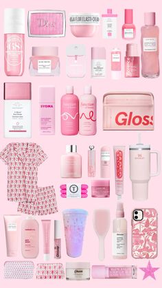 Pink Collages, Cute Best Friend Gifts, Girly Christmas Gifts, Parfum Victoria's Secret, Skincare Logo, Bff Birthday Gift, Gloss Makeup, Pink Lifestyle