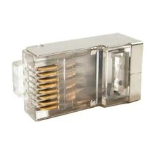 RJ45 Cat 6 Shielded Plug Solid 50 Micron 2 Prong w/Inserter 100pk Home Network, Technical Support, Metal Wire, Buy Now