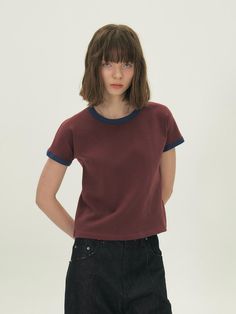 Composition : Shell: 95% cotton + 5% otherColor : Red_RD1_ONE SIZE_99Country of Origin : KOREA Casual Burgundy Short Sleeve T-shirt, Short Sleeve Burgundy Tops For Summer, Burgundy Short Sleeve Tops For Summer, Burgundy Casual Short Sleeve Top, Casual Burgundy Short Sleeve Top, Burgundy Casual Crew Neck Top, Burgundy Cotton Short Sleeve Tops, Casual Burgundy Crew Neck Top, Burgundy Short Sleeve Tops For Spring