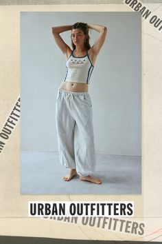 Updated Out From Under sweatpant in a barrel-leg, jogger style. Designed in a so sot fleeced knit featuring a low-rise elasticized waist, drawstring tie and wide barrel legs that cinch at the ankles. Only at Urban Outfitters. Features Out From Under Kai Extreme barrel jogger Barrel leg pant Soft and stretchy fleeced knit Low rise elasticized waist with tie Wide barrel leg Cinched hems Oversized, relaxed fit Cropped length Easy pull-on style UO exclusive Content + Care 58% Cotton, 42% polyester M Bdg Jeans, Fashion Joggers, Women Men Shoes, Leg Pants, Small Waist, Jeans For Sale, Jogger Pants, Womens Bottoms, Urban Outfitters