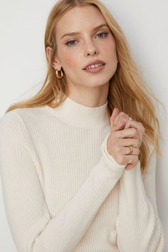 Expertly crafted using premium merino wool, this jumper is a cosy addition to winter wardrobes. Designed in a regular fit with long sleeves and a funnel neckline, it pairs perfectly with everything from straight leg denim to tailored trousers for endless styling possibilities. Model wears a size 10. Luxury Cream Funnel Neck Sweater, Oasis Fashion, Straight Leg Denim, Tailored Trousers, Funnel Neck, Fashion Face, Jumpers And Cardigans, Winter Wardrobe, Funnel