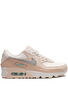 blush pink/blush beige leather panelled design signature Swoosh logo detail logo patch at the tongue branded heel counter front lace-up fastening signature Air Max sole These styles are supplied by a premium sneaker marketplace. Stocking only the most sought-after footwear, they source and curate some of the most hard to find sneakers from around the world. Tenis Air Max 90, Nike T, Swoosh Logo, Pink Blush, Nike Air Max 90, Shoe Game, Curator Style, Womens Shoes Sneakers, Air Max