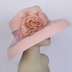 NEW Retro Design Pink Kentucky Derby Ascot Hat Wedding - Etsy Elegant Pink Beach Hat, Pink Sinamay Fascinator For Formal Occasions, Elegant Pink Sinamay Mini Hat, Pink Sinamay Fascinator For Church, Pink Sinamay Hat For Spring, Feminine Pink Summer Fascinator, Pink Feminine Fascinator For Royal Ascot, Pink Feminine Fascinator For Kentucky Derby, Pink Sinamay Party Hat