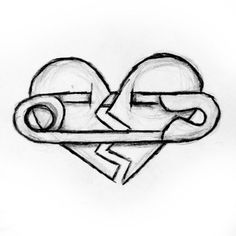 a drawing of two people in the shape of a heart