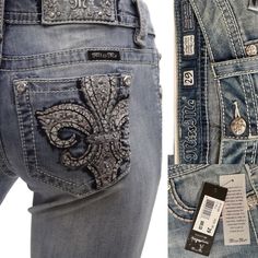 Miss Me Nwt Sz 29 Cuffed Capri Jeans Fleur De Lis Rhinestones Embellished Pockets New With Tags. Light Intentional Distressing As Part Of Design. Please See Photos For Details And Measurements. Photos Are Of The Exact Item You Will Be Receiving. Colors May Vary Slightly Due To Lighting. Miss Me Cuffed Capri Jeans Women’s Size Tag 29 (Please See Photos For Measurements) Miss Me Premium Denim Five Pocket Cropped Jean With Embroidered Stitching On Back Pockets And Rhinestone Jewel Detail, Medium Li Dr Wardrobe, Studded Jeans, Comfortable Jeans, Embroidered Leather, Raw Hem Jeans, Capri Jeans, Jeans Women, Miss Me Jeans, Cropped Denim