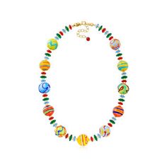 Ross-Simons - Italian Multicolored Murano Glass Bead Necklace Over Sterling. 18". Bursting with bright colors and fun designs, this Murano glass bead necklace is where the party's at! Ranging in size from 4-17mm, the multicolored Murano glass beads are spaced out by 4-5mm 18kt yellow gold over sterling silver beads. Made in Italy. Features a 2" extender. Lobster clasp, multicolored Murano glass bead necklace. Murano glass beads are unique and may vary. Murano Glass Beads, Colorful Garden, Glass Bead Necklace, Fun Designs, Sterling Silver Bead, Murano Glass, Glass Bead, Bead Necklace, Silver Beads