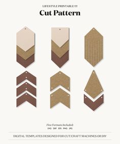 different shapes and sizes of cut patterns