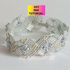 the beaded bracelet is made with clear beads