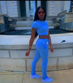 Cotton Scrunched Leg two piece set Bling Aesthetic, Indie Brands, Two Piece Set, Baby Sets, All Over The World, Baby Blue, Small Businesses, Split, Two Piece