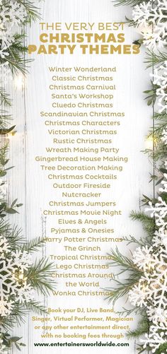 the very best christmas party themes for your next holiday party or special event - click to see more info below