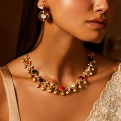 Buy Navratna and Pearl Elegance Silver Necklace @ Paksha Navratna Pearl Necklace, Navratna Necklace Gold, Kundan Gold Jewellery, Indian Pearl Necklace, Mothersday Gift Ideas, South Indian Wedding Jewelry, Navaratna Necklace, Navratna Jewellery, Navratna Necklace