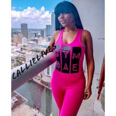 Clearance No Offers Gym Bae: Workout Pink Cotton Leotard & Fleece Legging Set Bodysuit Dripping In Black Wet Vinyl Print Workout, Sweat & Look Like Bae In This Racer Back Tank Body Suit Bodysuit M: Length: 25" Bust: 26" Pants Measure: S/M: Inseam: 27" Waist: 22-28” Model: L: 39-28-43 Color May Vary Slightly Due To Monitor Care: Handwash & Hang Dry & Iron Inside Out Look Like Bae In This Pink Callie Gym Workout Leotard Bodysuit And Fleece Leggings. Box K #1027 Workout Leotard, Body Suit Bodysuit, Workout Sweat, Leotard Bodysuit, Fleece Leggings, Vinyl Print, Body Suit, Pink Cotton, Leotards