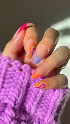 (Sponsored) Accept the summer vibes with these amazing summer nail ideas. They're guaranteed to awaken your creative spirit! Paznokcie Hello Kitty, Unghie Sfumate, Kutek Disney, Bright Summer Nails, Summer Nail Art, Colorful Nail, Almond Nail, Summer Acrylic Nails