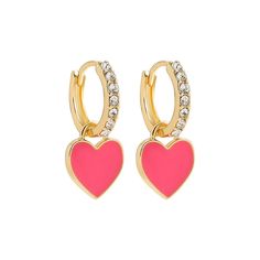 Shape: Heart Length: 2.5cm (Hoop: 1.5cm; Heart: 1cm) Material: Metal - Copper Earring Type: Hoop Earrings Color: Pink, Purple, Blue, Rose & White Statement Wedding Jewelry, Heart Hoop Earrings, Heart Dangle Earrings, Heart Drop Earrings, Round Circle, Trendy Earrings, Hanging Earrings, Mini Heart, Hoop Earrings Small