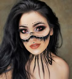 Best Halloween Makeup, Make Up Designs, Easy Girl, Halloween Idea, Cool Halloween Makeup