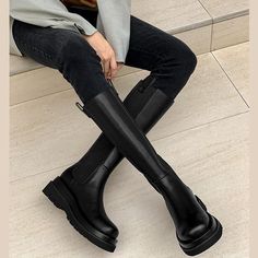 Knee High Boots Heel, High Boots Heel, Flat Knee High Boots, Knee High Boots Flat, Boots Heel, Leather Knee High Boots, Mid Heel Shoes, High Heel Boots Knee, Black Knee High Boots