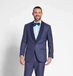 Blue Shawl Tuxedo Fitted Blue Tuxedo For Semi-formal Occasions, Semi-formal Fitted Blue Tuxedo, Blue Fitted Tuxedo For Formal Occasions, Formal Fitted Blue Tuxedo, Formal Blue Fitted Tuxedo, Elegant Fitted Blue Tuxedo, Elegant Blue Fitted Tuxedo, Elegant Blue Party Suit, Fitted Blue Tuxedo For Party