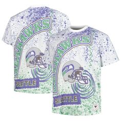 Celebrate your unwavering Seattle Seahawks fandom with the Mitchell & Ness White Seattle Seahawks Big & Tall Allover Print T-Shirt. This bold and vibrant tee features sublimated graphics that showcase your Seahawks pride from every angle. Made from soft cotton, this comfortable and breathable shirt is perfect for game days or any day you want to show your support for the Seattle Seahawks. Easter Essentials, Game Day Outfit, Easter Shopping, Quilted Coverlet, Gameday Outfit, Day Outfit, Seattle Seahawks, Luxe Gifts, Mitchell & Ness