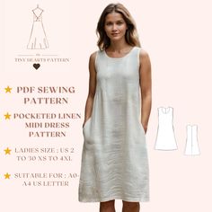 the sewing pattern for this dress is easy to sew