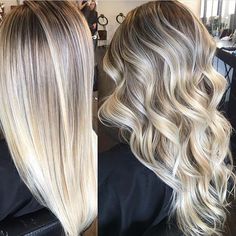 Blonde Babe by @madeofegyptiangold book your next appointment… More Blended Root Blonde Highlights, Straight Blonde Balayage, Blonde Blended Roots, Rooty Blonde Balayage, Baylage Blonde, Rooty Blonde, Blonde Bayalage, Root Blonde