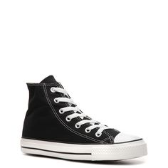 Converse-Chuck Taylor All Star High-Top Sneaker - Women's The iconic styling of the women's high-top Converse Chuck Taylor All Star sneaker will never go out of style. Incorporate this classic shoe into your casual wardrobe and make it your own. Classic Canvas High-top Sneakers, Classic Converse High-top Sneakers With Rubber Toe Cap, Classic High-top Converse Sneakers, Classic Converse High-top Sneakers, Classic High-top Canvas Shoes With Gum Sole, Classic Converse High-top Canvas Shoes, Casual High-top Sneakers With Rubber Toe Cap, Classic High-top Canvas Shoes With White Sole, Classic High-top Canvas Shoes With Vulcanized Sole