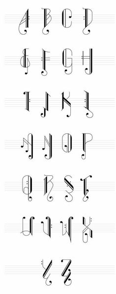 some type of font that has been designed to look like musical instruments