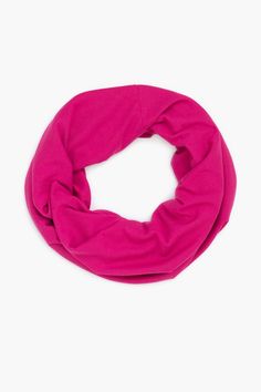 The Circle Scarf. That's Los Angeles. This multipurpose infinity scarf is made using cozy ribbed fabrics and can be styled in endless ways. Wear it as a hood, a shawl, basic scarf, double scarf, a dress, and more. Perfect to keep warm during the winter. | Circle Scarf in Raspberry Casual Infinity Scarf, One Size Infinity Scarf For Fall, Trendy Cotton Scarves For Winter, Trendy Cotton Winter Scarves, One Size Fall Infinity Scarf, Casual Soft Knit Infinity Scarf, Casual Infinity Scarf For Cold Weather, Casual One Size Infinity Scarf For Winter, Casual One-size Infinity Scarf For Winter