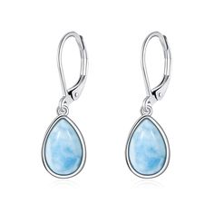 PRICES MAY VARY. The Larimar earrings are comfortable and pretty，best christmas gifts for granddaughter，daughter，grandm，sister. Material :Lead-Free & Nickel-Free, Hypoallergenic and Safety for sensitive skins. Larimar Leverback Earring Size:10*30mm 【PACKET】-- Comes with the charm gift box, Perfect Gifts for her，yourself, women, sister,wife, girlfriend,business partner,mom, daughter,on Birthday, Christmas, Thanksgiving Day, Valentine's Day, Anniversary Day,Graduation Gifts. 100% Satisfaction serv Larimar Earrings, Hummingbird Earrings, Jewelry For Girls, Celtic Earrings, Christmas Gifts For Sister, Black Onyx Earrings, Sunflower Earrings, Dragonfly Earrings, Sister Wife