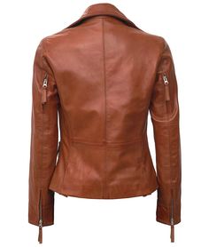 Asymmetrical Moto Jacket Women
This tan leather moto jacket is perfect for the cool fall and winter days. Whether you're on your way to the grocery store or on your hog, you'll look good in this stylish moto jacket. Made of soft lambskin leather with asymmetrical zip closure, zipper pockets, and slim fit cut. This tan motorcycle jacket will make you stand out and keep you warm and cute at the same time. Winter Brown Asymmetrical Zip Biker Jacket, Brown Asymmetrical Zip Biker Jacket For Winter, Brown Asymmetrical Zip Outerwear For Spring, Fitted Cognac Outerwear For Fall, Leather Biker Jacket With Asymmetrical Zip, Brown Outerwear With Asymmetrical Zip For Fall, Brown Asymmetrical Zip Biker Jacket For Fall, Brown Biker Jacket With Asymmetrical Zip For Fall, Brown Leather Asymmetrical Zip Outerwear