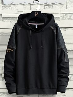 Wiaofellas New Spring Multi-Pockets Hoodies Men Streetwear Black Oversized Pullover Sweatshirts Male Cotton Hoody Tops Big Size 8XL <68% Cotton 27% Polyester 5% Spandex> This isChina sizewhich is smaller than US/EU/UK/Russia size. China size M = US size XS Mike height 178cm weight 75kg wear size XL. This is drop shoulder design hoodie. The size chart is for reference only. Due to different measure,may exsit 2-4 cm error,should be acceptable. In order to choose correct size,please contact our cus Winter Crew Neck Hoodie With Pockets, Black Hoodie With Pockets For Winter, Black Fleece Hoodie With Pockets, Techwear Fleece Hoodie With Pockets, Casual Outdoor Sweatshirt With Pockets, Hooded Fleece Sweatshirt With Pockets, Black Hoodie With Pockets For Fall, Outdoor Black Hoodie With Pockets, Long Sleeve Fleece Hoodie With Side Pockets