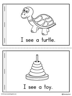 i see a turtle and an i see a toy worksheet for preschoolers