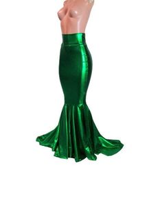 a mannequin wearing a green mermaid costume