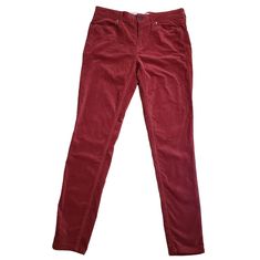 New Calvin Klein Jeans Red Brick Velvet Leggings Nwt New With Tags! Mid-Rise Button Closure, Zip Fly Skinny Leg Soft Velvety Feel Stretchy Cotton/Elastane Color: Red Brick Size: 6 Waist: 15" Across Rise: 9" Inseam: 29" Measurements Are Approximate And Taken While Garment Is Laying Flat Trendy Fitted Calvin Klein Bottoms, Trendy Red Bottoms With Button Closure, Casual Calvin Klein Bottoms For Fall, Calvin Klein Casual Fall Bottoms, Velvet Jeans, Calvin Klein Red, Velvet Leggings, Red Bricks, Womens Calvin Klein