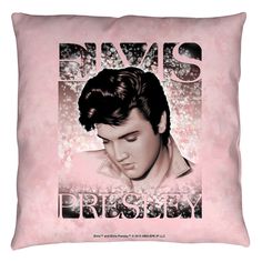 Elvis Presley Soft Lights Throw Pillow - Spun Polyester Light Weight Cotton - Canvas Look and Feel - Blown and Closed - 2-sided Pillow Bed, Country Blue, Rhythm And Blues, Throw Pillows Bed, White Pillows, Blue Moon, Couch Bed, Elvis Presley, Soft Lighting