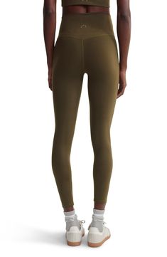 A wide waistband adds to the sublime comfort of leggings that are buttery-soft with light compression to provide support for every move you make. 24" inseam; 8" leg opening; 10 1/2" front rise; 12 1/2" back rise (size Medium) Pull-on style 75% polyester, 25% elastane Machine wash, dry flat Imported Fitted Solid Leggings In Recycled Polyester, Functional Compressive Leggings, Versatile Compressive Leggings With Contoured Waistband, Compressive Full-length Recycled Polyester Leggings, Fitted Versatile Leggings In Recycled Polyester, Compressive Leggings For Pilates In Fall, Compressive Full-length Activewear With Elastic Waistband, Compressive Tights With Elastic Waistband, Compression Full-length Recycled Polyester Leggings