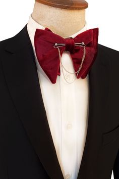 The Product Is Made Of Velvet Neck Size Adjustable Length 13cm Width 10cm It can be used in weddings and special invitations together with the groom. *Collar Pin is SILVER COLOR. Elegant Red Suit And Tie Accessories For Groom, Elegant Red Bow With Butterfly Knot, Elegant Red Bow Tie For Formal Occasions, Luxury Fitted Ties For Wedding, Dapper Red Bow Tie For Party, Red Suit And Tie Accessories For Party, Elegant Red Bow Tie And Suit Accessories, Elegant Red Bow Tie For Party, Elegant Burgundy Ties For Weddings