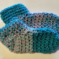 Child Size Hand Crochet Booties In Blues Colors Dimensions 3” X 7” Blue Casual Booties With Round Toe, Casual Blue Booties With Round Toe, Casual Blue Round Toe Booties, Blue Non-slip Round Toe Booties, Casual Blue Winter Booties, Casual Crochet Booties With Round Toe, Blues Colors, Baby Mocs, Restoration Hardware Baby