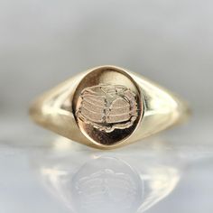 Pancake Engraved Signet Ring Hand Engraved Wedding Band, Engraved Signet Ring, Wedding Band Engraving, Family Crests, Pancake Stack, Engraved Wedding, Signet Rings, Oval Face, Ring Ideas