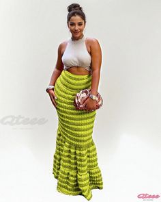 Qteee - Premium Dual-tone Rice Flower Maxi Skirt with High Waist Design Green Stretch Skirt For Vacation, Fitted Green Maxi Skirt For Vacation, Flower Maxi Skirt, Floral Print Maxi Skirt, High Waist Long Skirt, Umbrella Skirt, High Waisted Maxi Skirt, Skirt With Buttons, Knit Midi Skirt