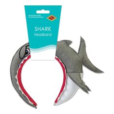 Highlights: attached to snap-on headband (1/package) UPC: 034689077152 Details: Make a splash with this Shark Headband! Attached to snap-on headband; You get a bulk pack of 12 in each full case you buy.This Shark Headband is the perfect accessory for any costume or party! This headband is attached to a snap-on headband and easily fits most head sizes. It's made of durable and lightweight materials and has a fun shark design. The detailed design features eyes, teeth, and fins to make you look lik Shark Headband, Shark Design, Costume Parties, Under The Sea Party, Detailed Design, Costume Party, Costume Accessories, Design Features, Highlights