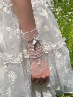 Women Floral Lace Wrist Cuffs Lolita Cuff Bracelet Hand Sleeves See Through Mesh Lace Sleeve Gloves Victorian Style Glove Wristcuffs Elegant Summer Party Bracelet, Elegant Summer Wedding Bracelets, Spring Gift Wristlet With Wrist Strap, Adjustable Wrist Strap Wristlet For Party, Adjustable Wristlet With Wrist Strap For Party, White Bracelets For Summer Party, Adjustable Wristlet For Spring, White Summer Party Bracelets, Party Cuff Bracelet