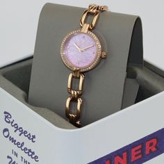 New! Fossil Rose Gold Pink Dial Women's Watch - Band New With Tags! - Limited Quanity -100% Authentic - Full Retail Package With All Accesories "Let Your Wardrobe Reflect Your Happiness!" :) - M About The Watch: Case Size: 24mm Strap Width: 4mm Water Resistance: 5 Atm Strap Fashion Color: Rose Gold Formal Pink Diamond Watch With Diamond Hour Markers, Timeless Pink Watch For Formal Occasions, Timeless Formal Pink Watch, Pink Watch With Diamond Hour Markers, Elegant Pink Diamond Watch For Gift, Elegant Pink Diamond Watch As Gift, Pink Watches With Bracelet Strap For Gift, Pink Watches With Bracelet Strap As Gift, Pink Diamond Watch With Diamond Hour Markers