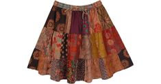 Floral Dusk Mixed Patchwork Cotton Short Skirt in Short-Skirts - A cute short cotton skirt with mixed floral patchwork and a overall stonewash look is an ideal outfit choice for hot summer weather. Features: Patchwork, Junior-Petite, Tiered-Skirt, Vacation, Beach, Floral, Printed. Casual Tiered Skirt With Patchwork, Casual Tiered Patchwork Skirt, Summer Patchwork Mini Skirt, Hippie Cotton Mini Skirt For Festivals, Casual Multicolor Floral Patchwork Skirt, Casual Floral Patchwork Skirt For Summer, Spring Patchwork Mini Skirt, Bohemian Mini Cotton Skirt, Bohemian Mini Skirt In Cotton